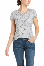 2022 Ariat Womens Short Sleeve Snaffle T-Shirt 10035276 - Grey